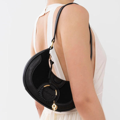 Hana Half Moon Bag in Black Handbags SEE BY CHLOE - LOLAMIR