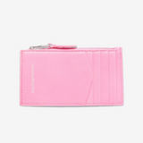 Skull Zipper Card Holder in Pink