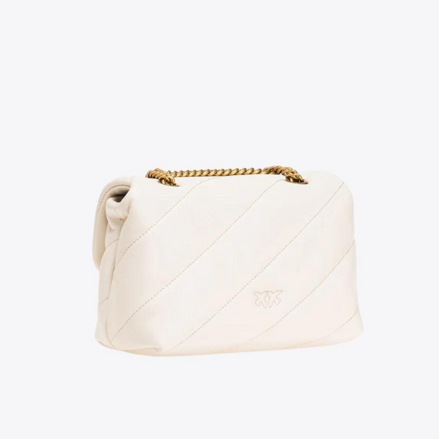 Mini Love Bag Puff Maxi Quilt in Ivory Handbags PINKO - LOLAMIR