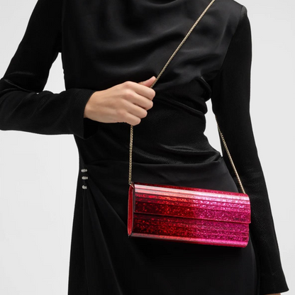 Sweetie Glitter Acrylic Clutch Bag in Red/Fuchsia Handbags JIMMY CHOO - LOLAMIR