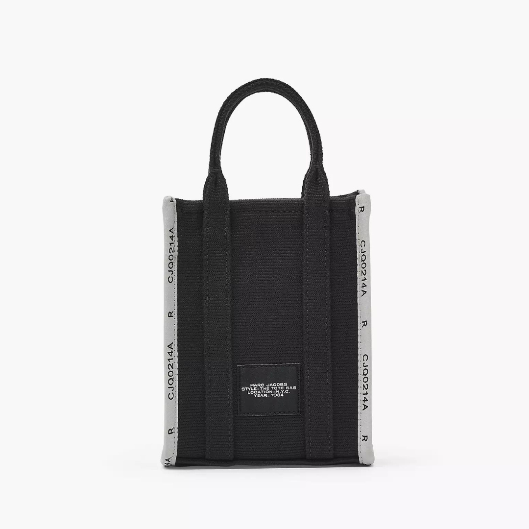 The Jacquard Mini Tote Bag in Black Handbags MARC JACOBS - LOLAMIR