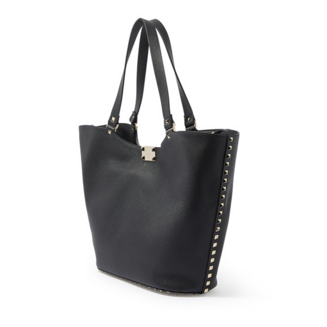 Rockstud Medium Tote Bag in Black