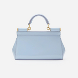 Sicily Small Handbag in Glossy Light Blue