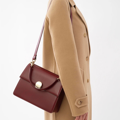 Penelope Medium Top Handle Bag in Deep Red Handbags CHLOE - LOLAMIR