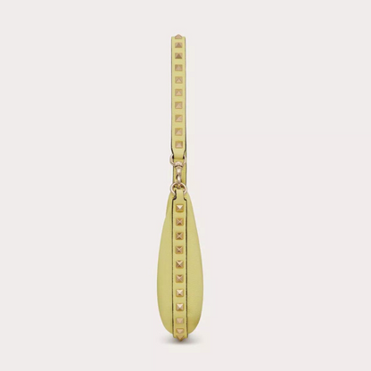 Rockstud Mini Hobo Bag In Light Yellow Handbags VALENTINO - LOLAMIR