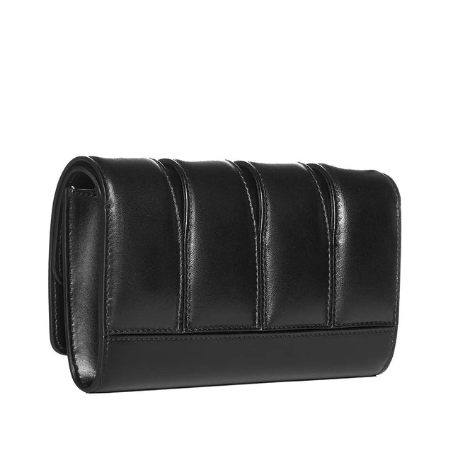 The Slash Clutch in Black Handbags ALEXANDER MCQUEEN - LOLAMIR
