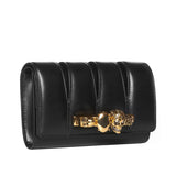 The Slash Clutch in Black Handbags ALEXANDER MCQUEEN - LOLAMIR