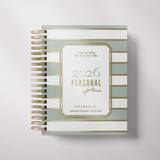 DAILY | City Stripes | Spiral Planner |  Custom Start Month |Green