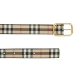 Checkered Fabric Belt With Coating