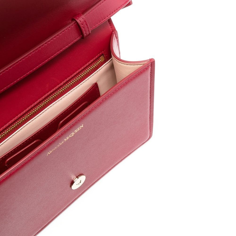 The Four Ring Shoulder Bag in Red Handbags ALEXANDER MCQUEEN - LOLAMIR