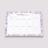 Weekly Planner Notepad | Light Marigolds | Lilac