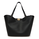 Rockstud Medium Tote Bag in Black