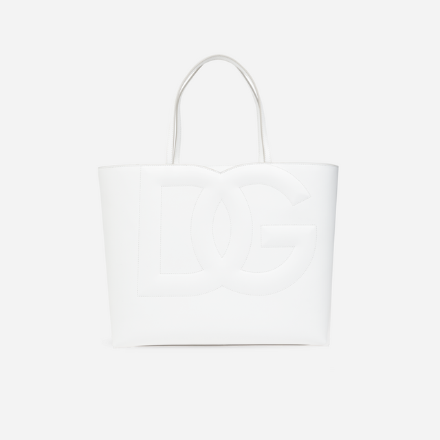 DG Logo Small Shopper in White