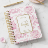 DAILY | Dreamy Peonies | Spiral Planner | Custom Start Month | Pink