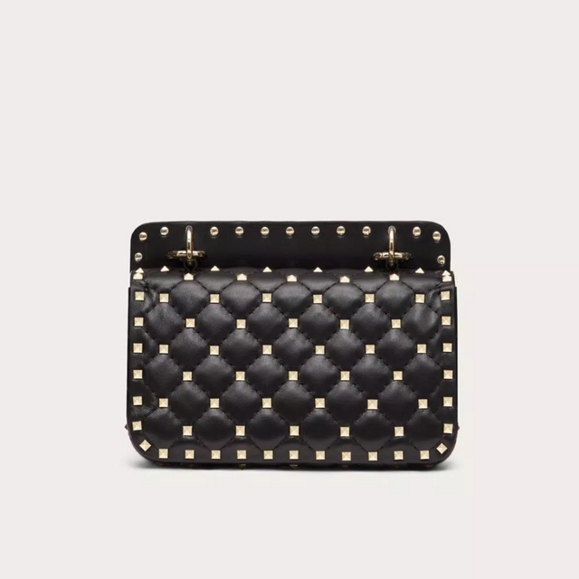 Rockstud Spike Small Shoulder Bag In Black Handbags VALENTINO - LOLAMIR