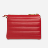 DG Logo Quilted Shoulder Bag in Red