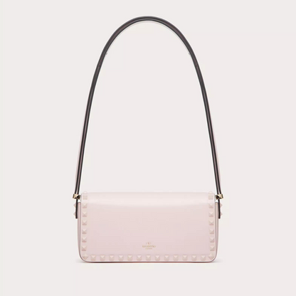 Rockstud23 Medium Shoulder Bag in Rose Quartz Handbags VALENTINO - LOLAMIR