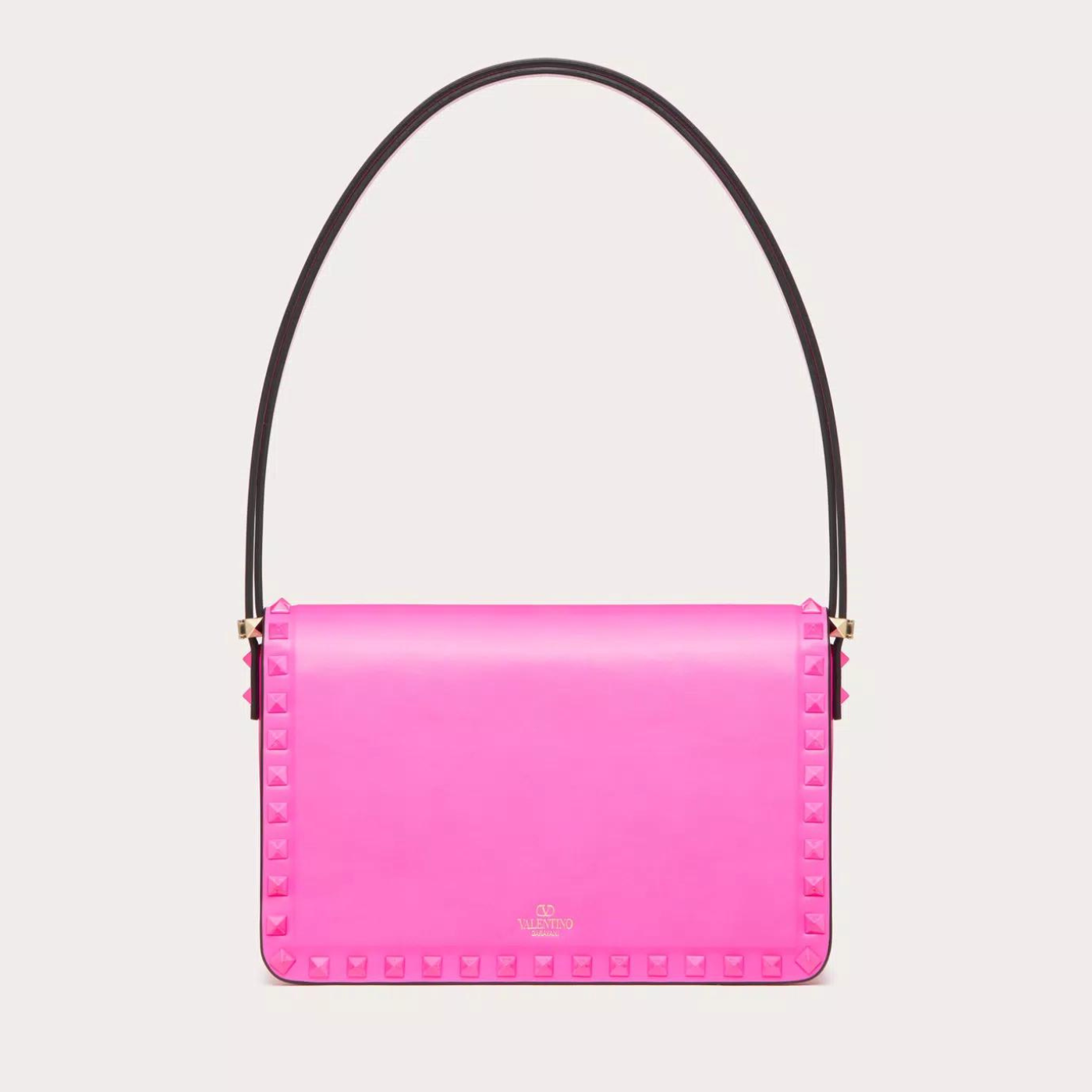 Rockstud23 Medium Shoulder Bag in Pink PP Handbags VALENTINO - LOLAMIR
