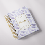Quarterly | Wispy Feathers | Daily Spiral Planner | Lilac