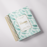 Quarterly | Wispy Feathers  | Daily Spiral Planner | Teal