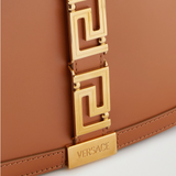 Greca Goddess Top Handle Bag in Brown Handbags VERSACE - LOLAMIR