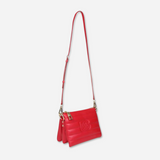 DG Logo Quilted Shoulder Bag in Red