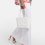 DG Logo Small Shopper in White