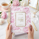 DAILY | Dreamy Peonies | Spiral Planner | Custom Start Month | Pink