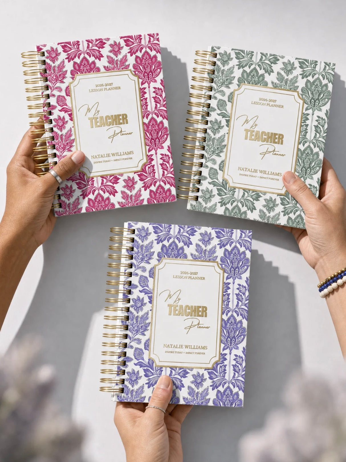 Teacher Planner 2026-2027 - Weekly & Monthly Academic Lesson Planner - Personalized - Paisley Garden - view 19