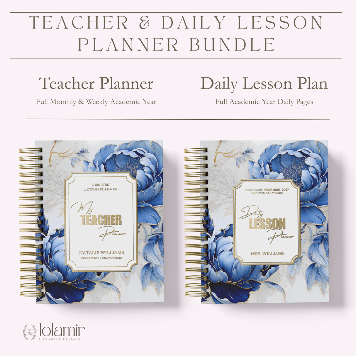 Teacher Planner 2026-2027, Monthly & Weekly High School Lesson Plan, Custom Spiral Hardcover, Academic Year, Back to School Teacher Gift  and companion daily lesson planner - view 13