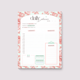 Daily Planner Notepad | Light Marigolds | Peach