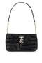 Avenue Slim Quilted Sequin Shoulder Bag in Black