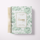 Quarterly | Dreamy Peonies | Daily Spiral Planner | Green