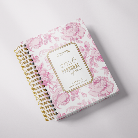 DAILY | Dreamy Peonies | Spiral Planner | Custom Start Month | Pink