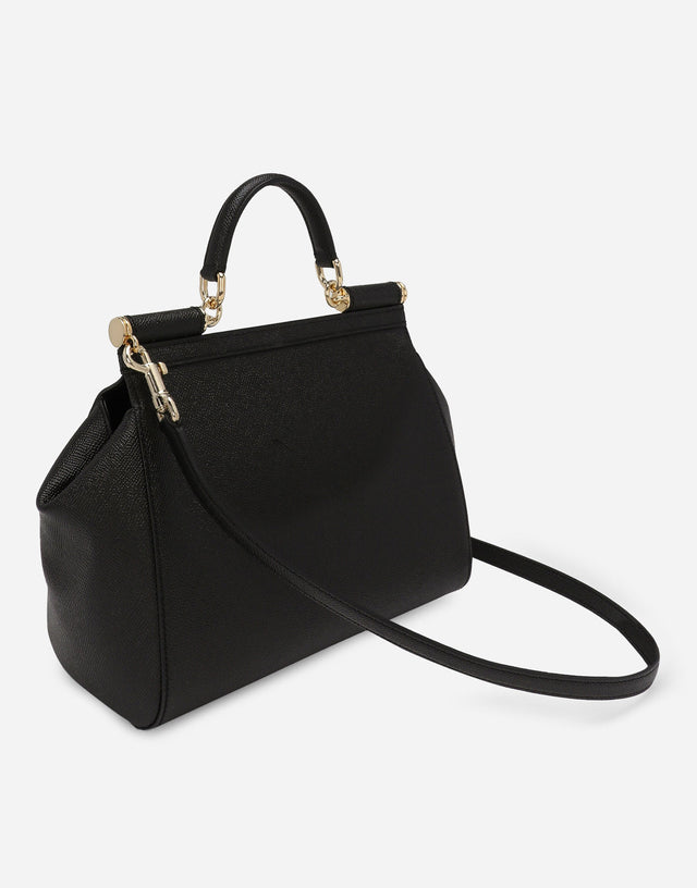 Sicily Large Handbag in Black Handbags DOLCE & GABBANA - LOLAMIR