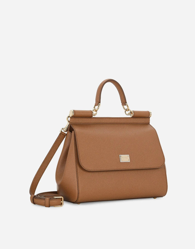 Sicily Large Handbag in Brown Handbags DOLCE & GABBANA - LOLAMIR