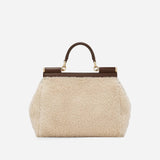 Sicily Fur Large handbag in Cream Handbags DOLCE & GABBANA - LOLAMIR