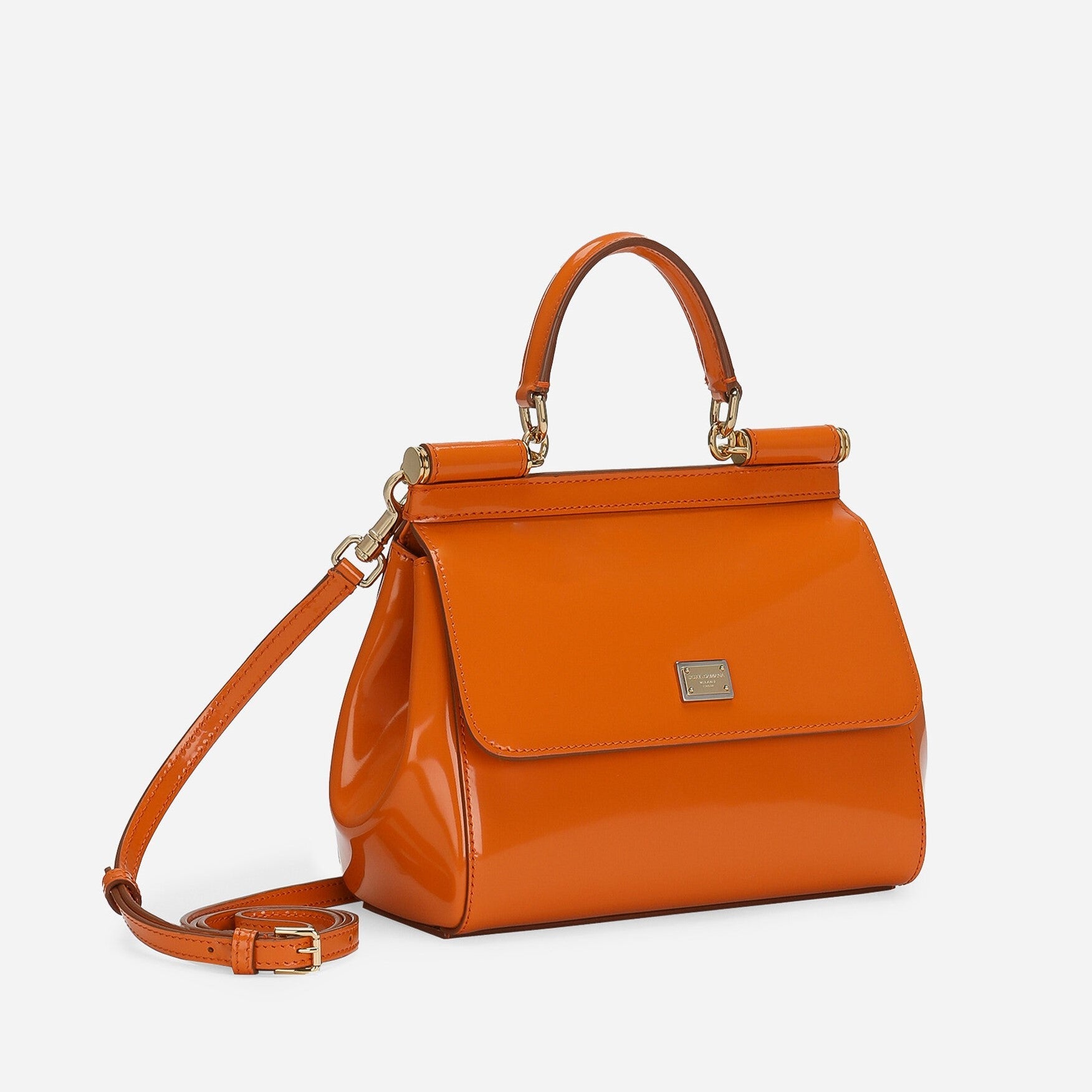 Sicily Medium Handbag in Orange Handbags DOLCE & GABBANA - LOLAMIR