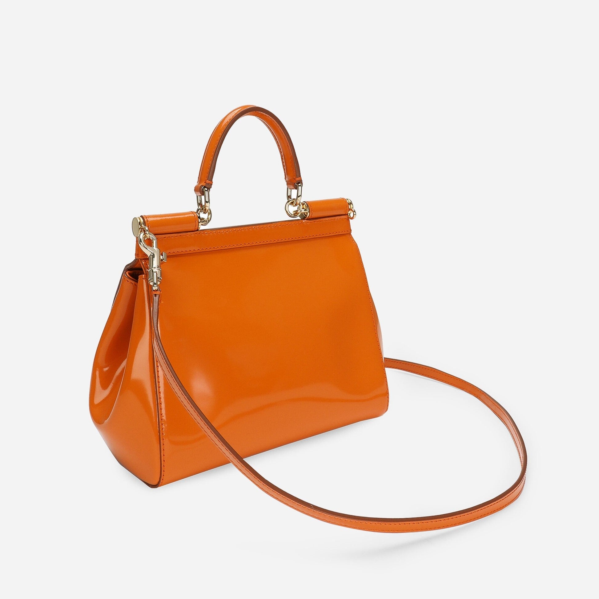 Sicily Medium Handbag in Orange Handbags DOLCE & GABBANA - LOLAMIR