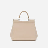 KIM D&G Sicily Medium Handbag in Glossy Beige Handbags DOLCE & GABBANA - LOLAMIR