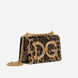 DG Girls Medium Shoulder Bag in Animal Print Handbags DOLCE & GABBANA - LOLAMIR