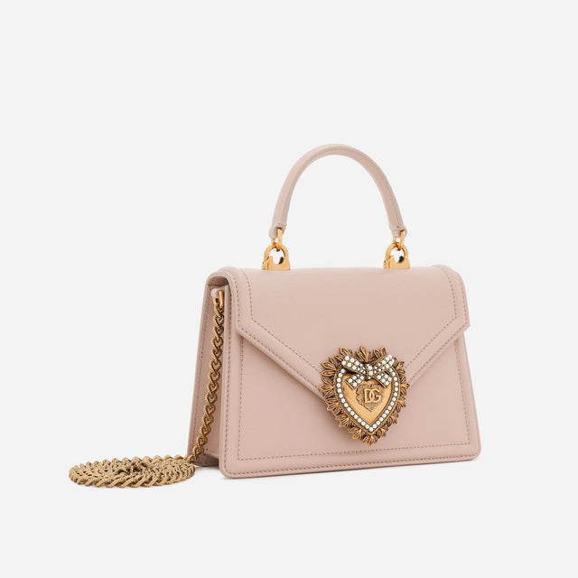 Devotion Small Top Handle Bag in Pale Pink Handbags DOLCE & GABBANA - LOLAMIR