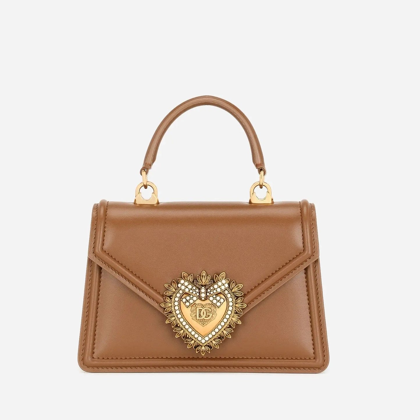 Devotion Small Top Handle Bag in Brown Handbags DOLCE & GABBANA - LOLAMIR