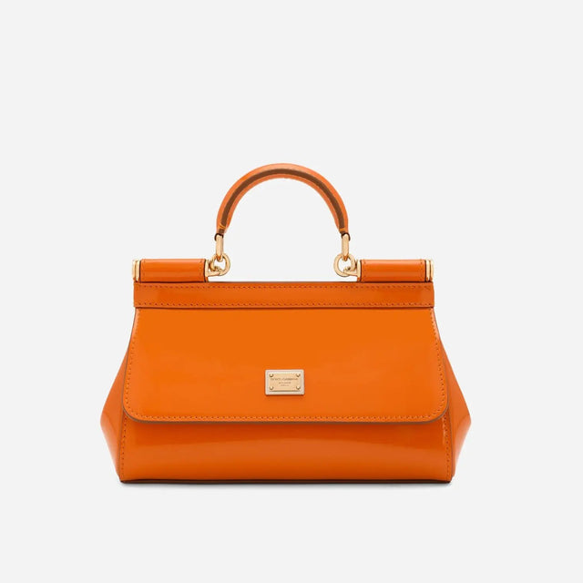 Sicily Small handbag in Glossy Orange Handbags DOLCE & GABBANA - LOLAMIR