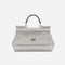 KIM D&G Sicily Satin Rhinestone Small Bag in Silver Handbags DOLCE & GABBANA - LOLAMIR