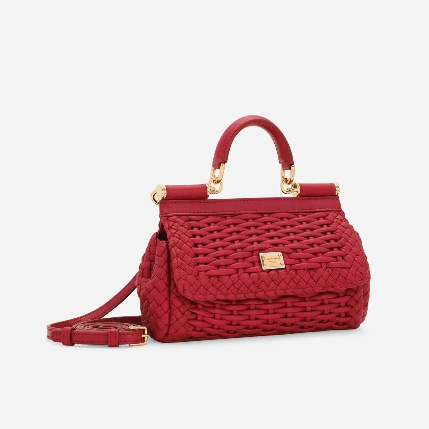 Sicily Woven Small Top Handle Bag Handbags DOLCE & GABBANA - LOLAMIR