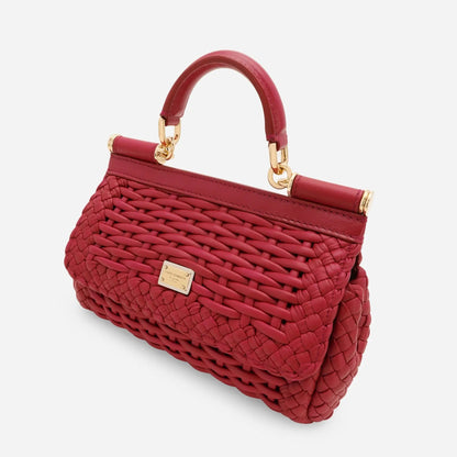Sicily Woven Small Top Handle Bag Handbags DOLCE & GABBANA - LOLAMIR