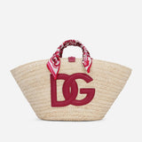 Kendra Medium Shopper in Natural/Red Handbags DOLCE & GABBANA - LOLAMIR