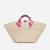 Kendra Medium Shopper in Natural/Red Handbags DOLCE & GABBANA - LOLAMIR