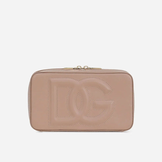 DG Logo Small Camera Bag in Pale Pink Handbags DOLCE & GABBANA - LOLAMIR